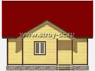 Каркасный дом, проект Д19, с мансардой, двухскатной крышей, крыльцом и тремя спальнями, размером 8х7,5 метров, площадью 83,05 квадратных метра - фото проекта 3