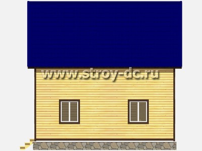 Каркасный дом, проект Д27, с мансардой, угловой террасой, балконом, двухскатной крышей, крыльцом и тремя спальнями, размером 8х8 метров, площадью 115,14 квадратных метров - фото проекта 4