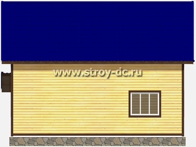 Дом из бруса, проект Д35, с мансардой, угловой террасой, многоскатной крышей, крыльцом и четырьмя спальнями, размером 9,5х9 метров, площадью 141 квадратный метр - фото проекта 5