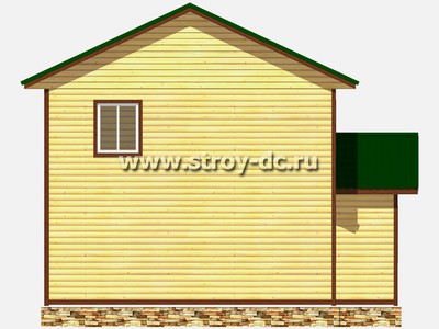 Дом из бруса, проект Д67, с каркасной верандой, размером 8,5х9 метров, площадью 118,9 квадратных метров - фото проекта 5
