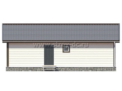 Каркасный дом, проект Д86, с террасой, двухскатной крышей, крыльцом и тремя спальнями, размером 9х12 метров, площадью 88,73 квадратных метров - фото проекта 5